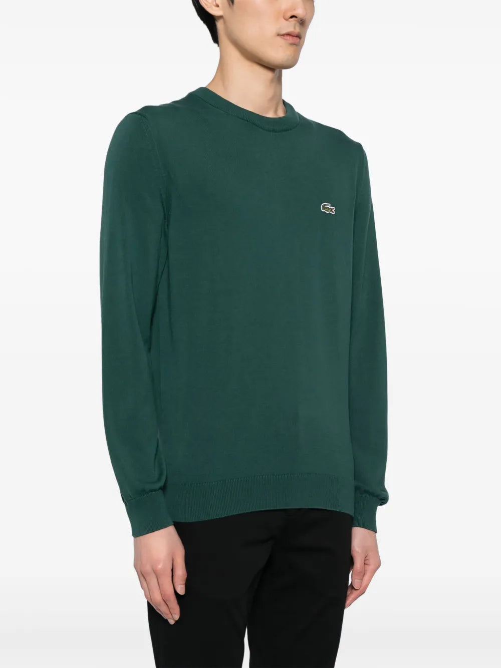 logo-embroidered cotton jumper