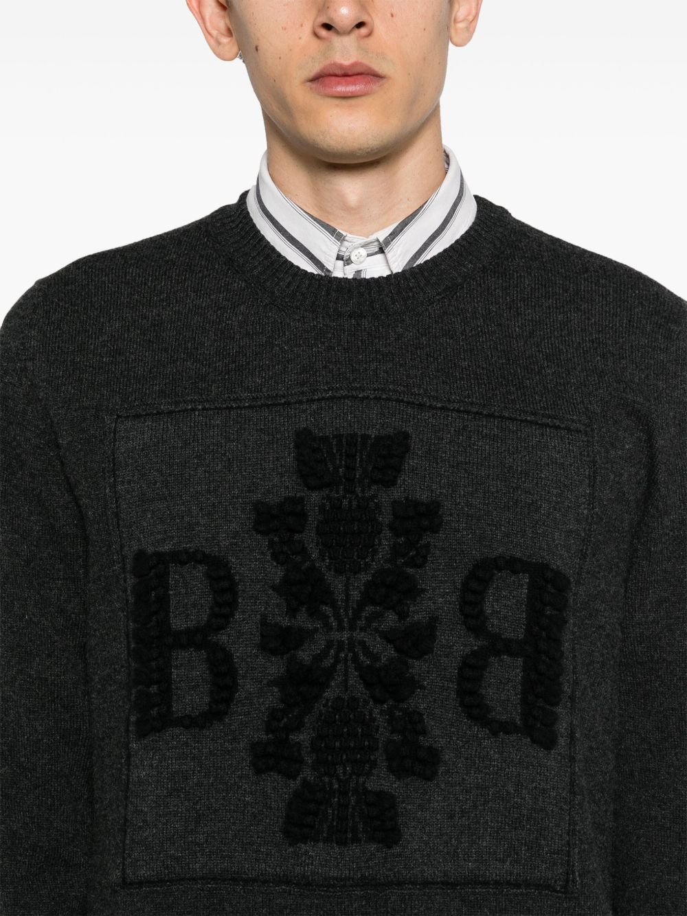 3D-logo cashmere jumper