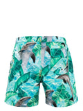 Dolphin-Print Drawstring Swim Shorts