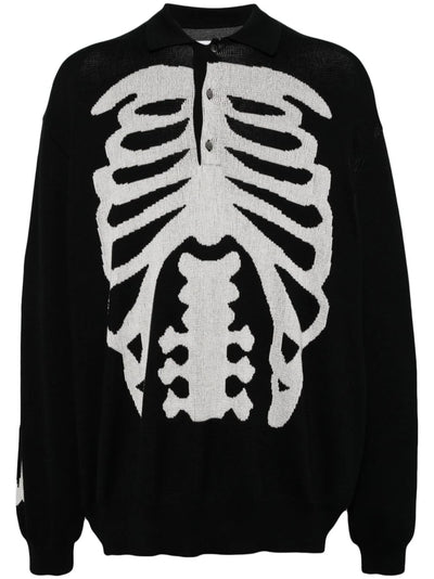 Bone Polo Collar Sweatshirts