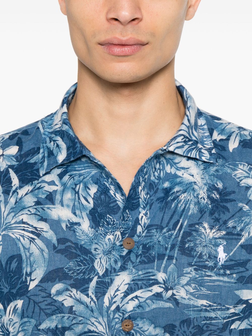 palm tree-print shirt