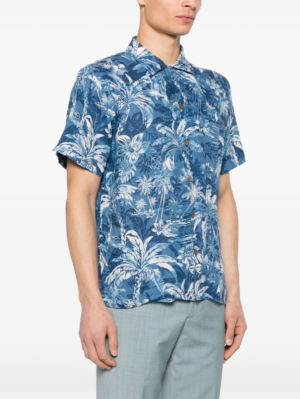 palm tree-print shirt