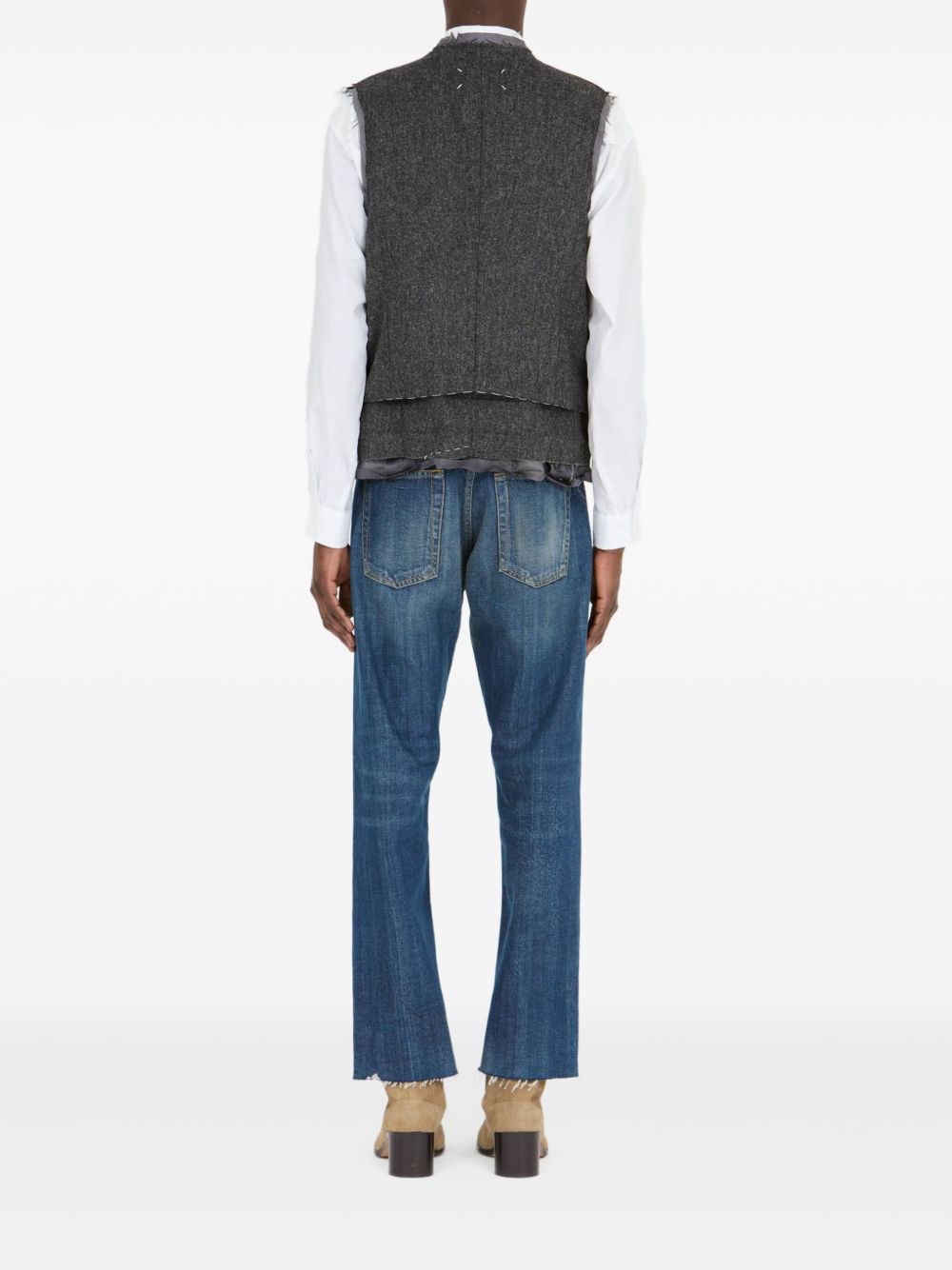 frayed pocket waistcoat