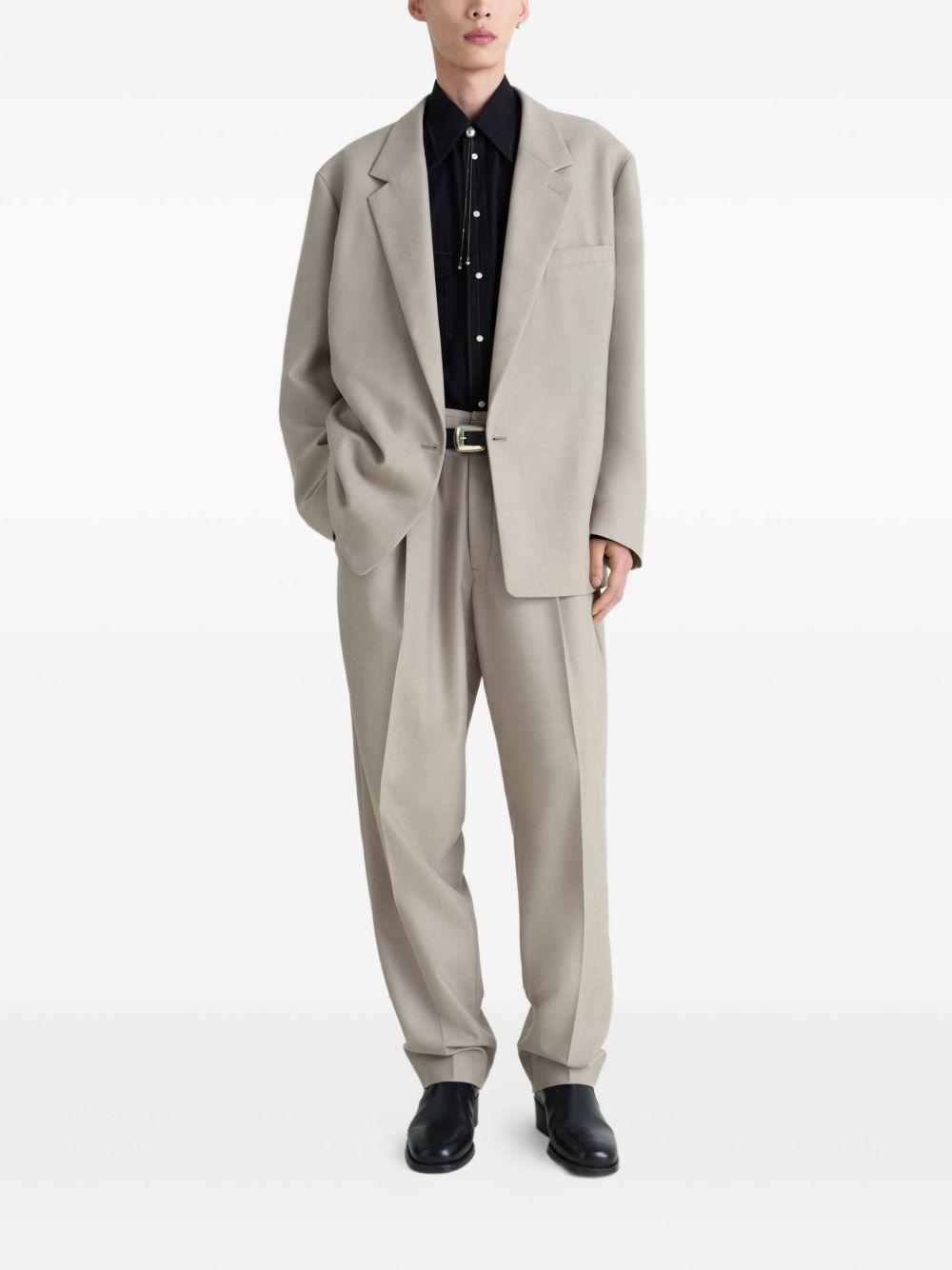 double-breasted tailored blazer