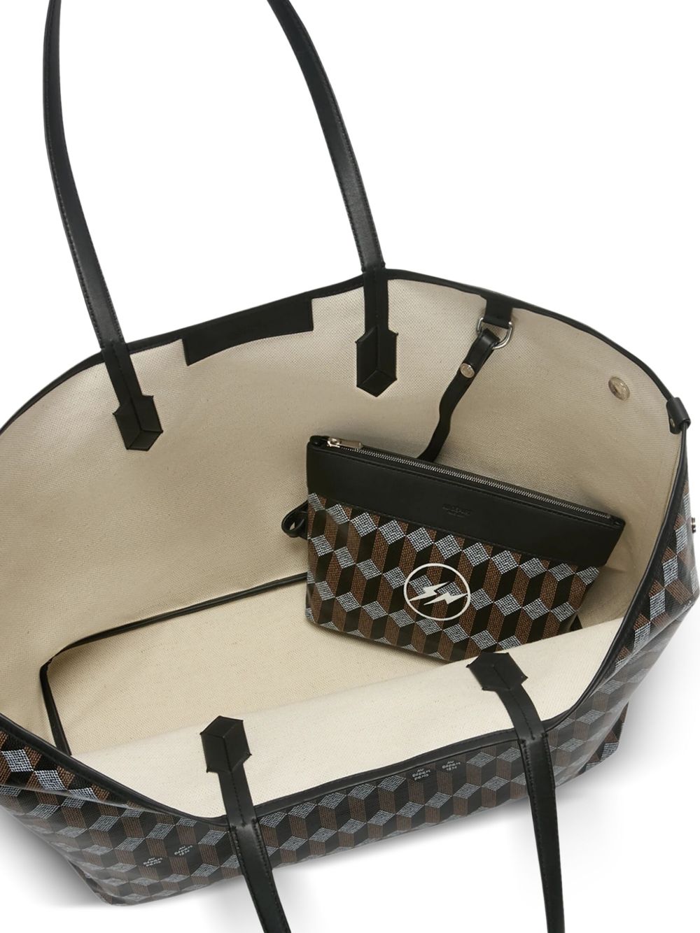 geometric-pattern tote bag