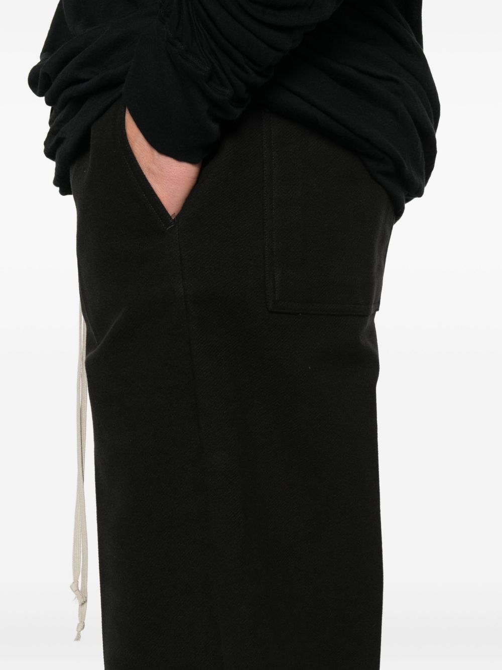 organic cotton-blend straight-leg trousers
