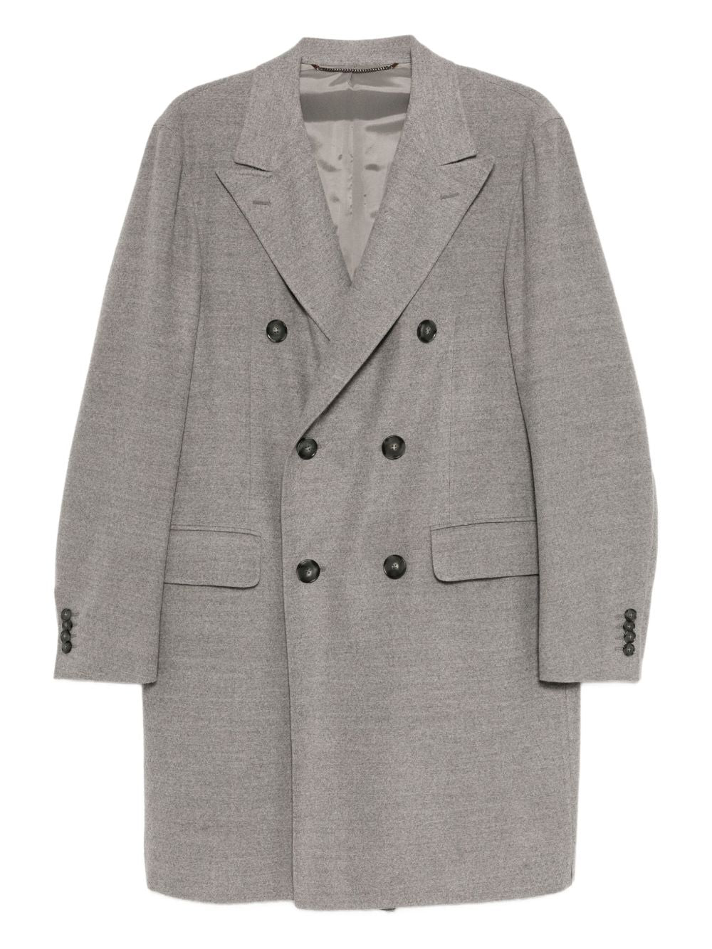 double-breasted wool coat