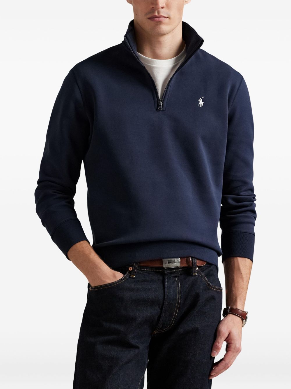 half-zip polo shirt