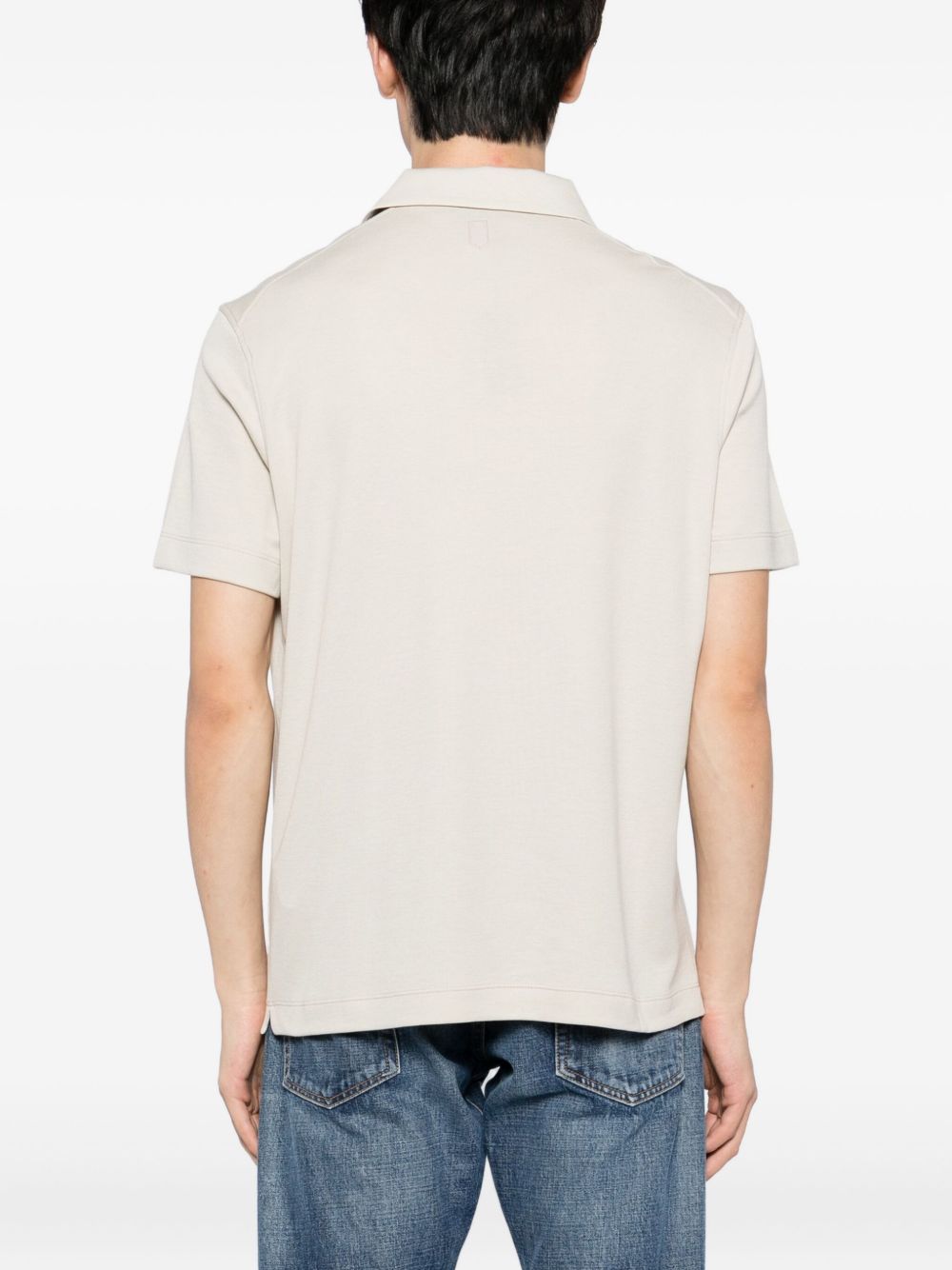 cotton-blended polo shirt