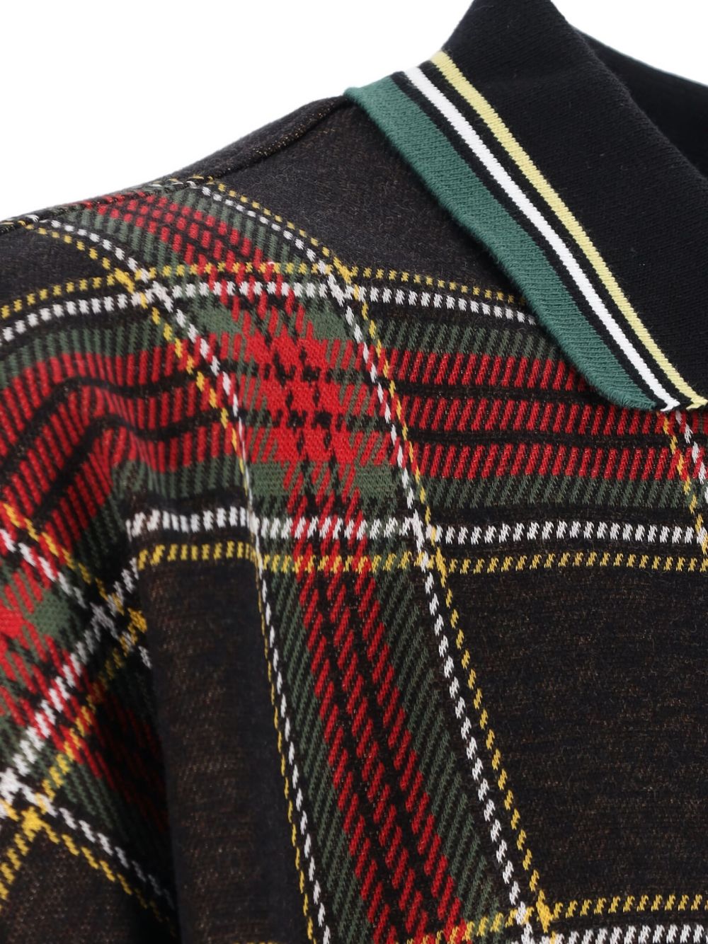 tartan-plaid polo shirt