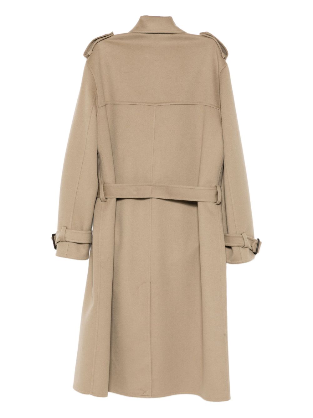 wool double-breasted trench coat