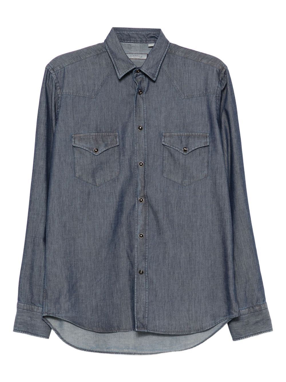 long-sleeved denim shirt