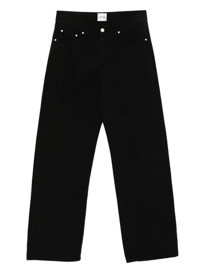 Buttoned Straight-Leg Jeans