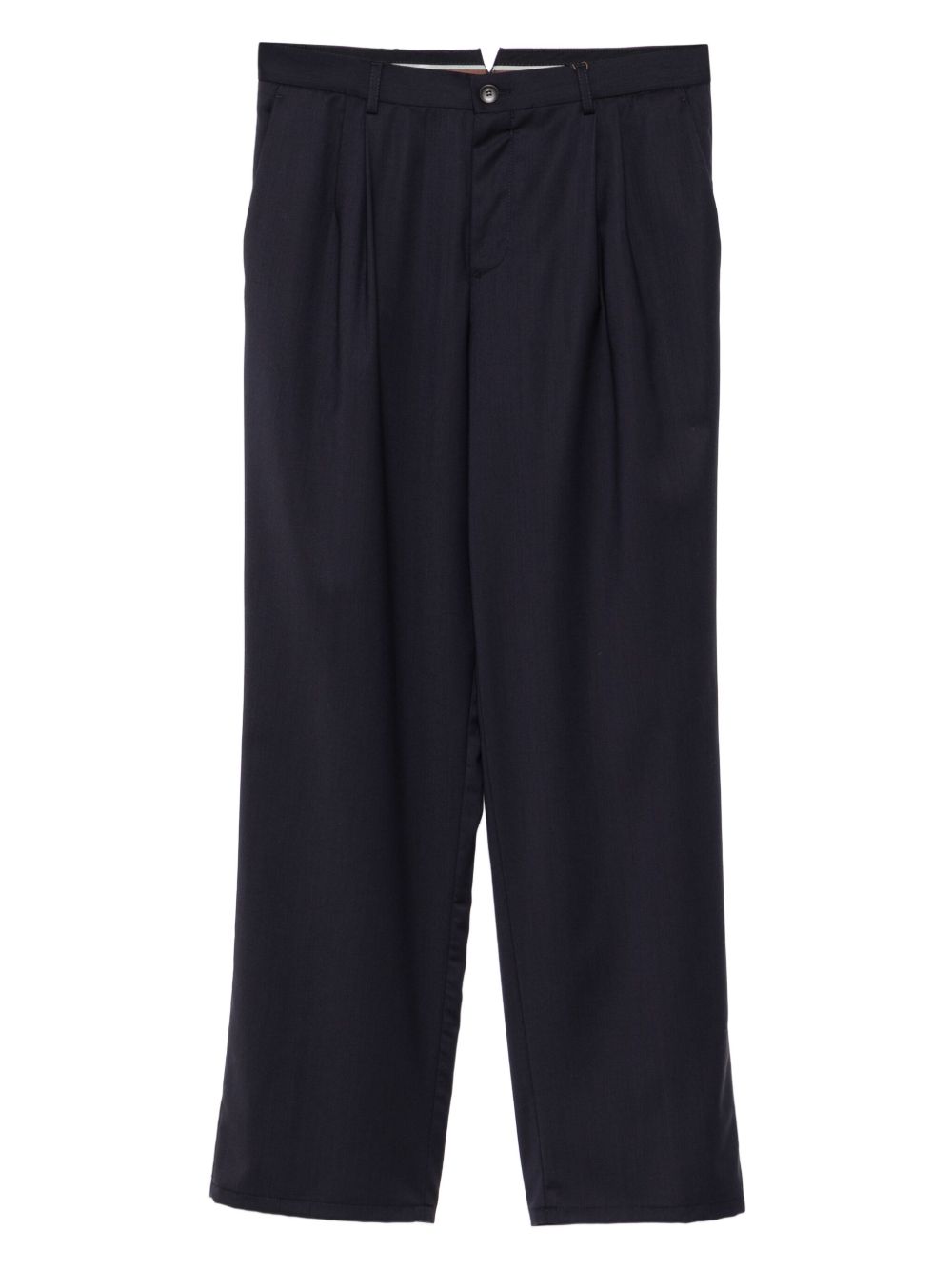 pleated wool trousers