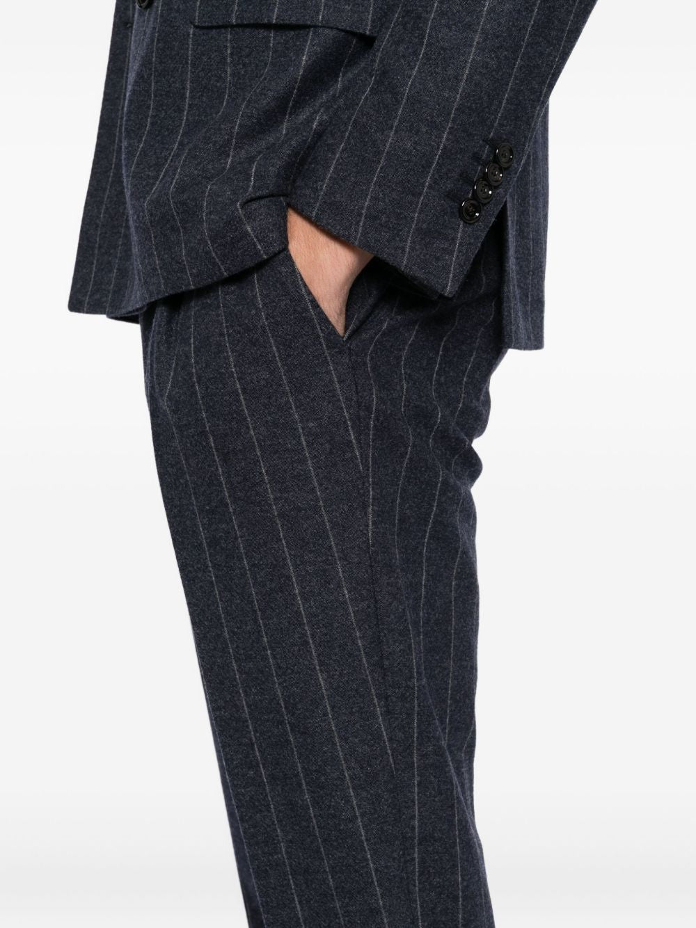 striped double-breasted suit