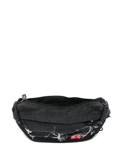 X Diesel Frayed Denim Shoulder Bag