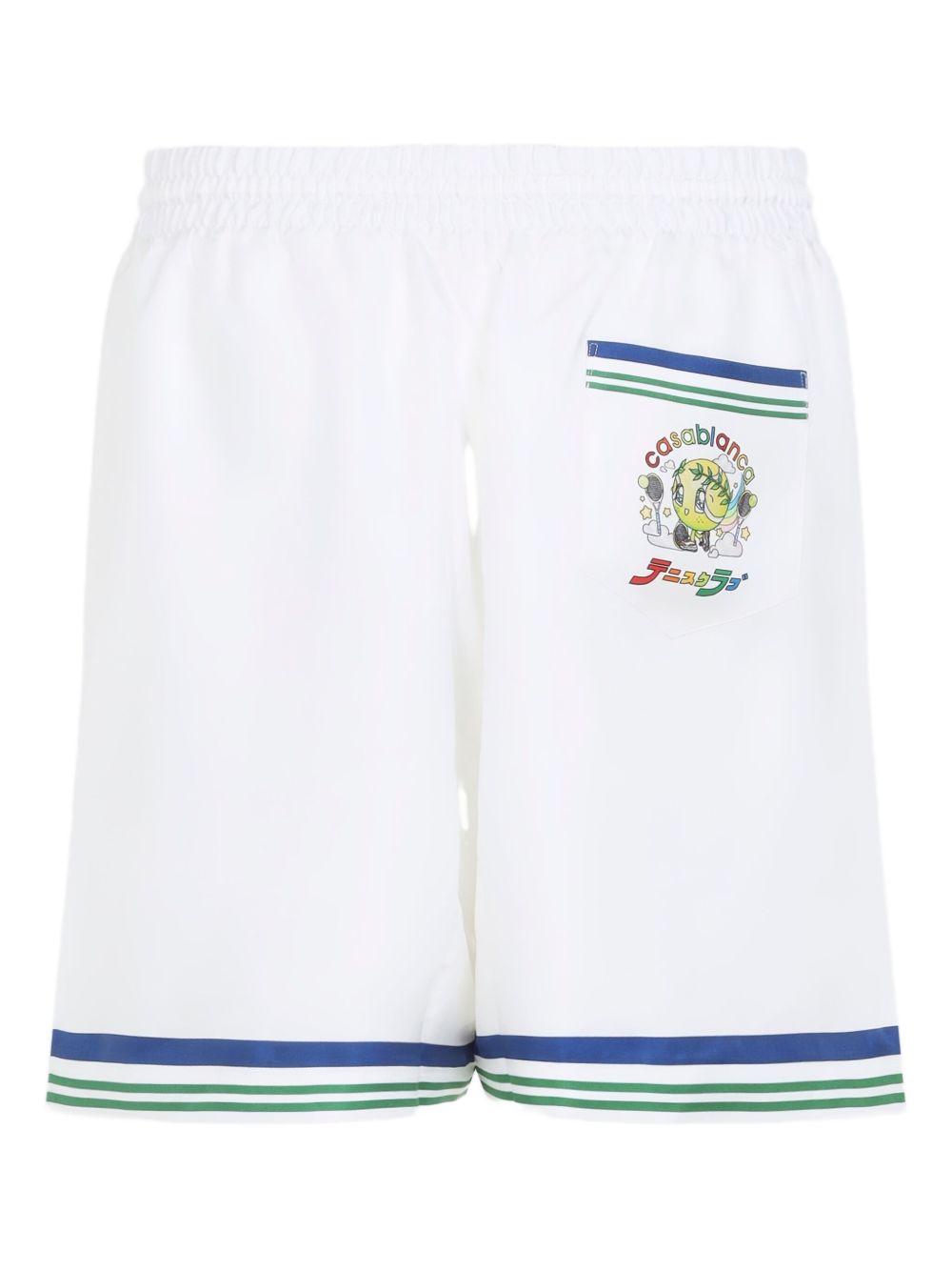 drawstring silk track shorts