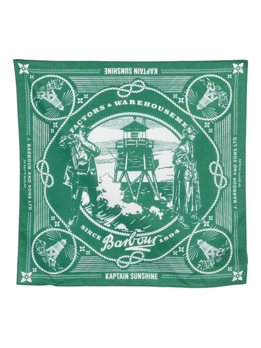 x Barbour graphic-print scarf