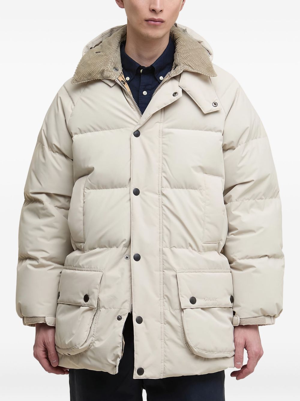 Beaufort quilted corduroy-collar jacket