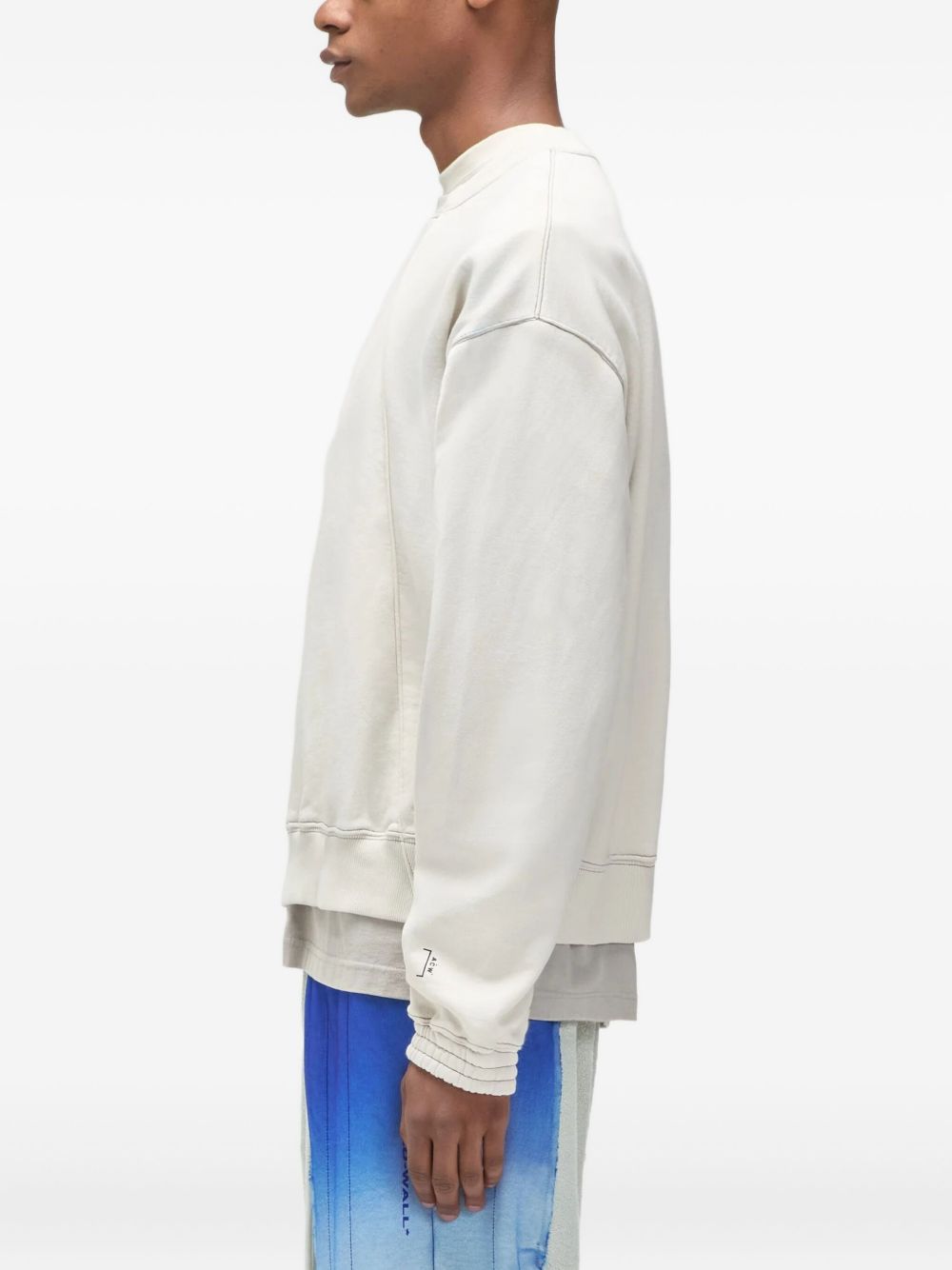 panelled cotton sweatshirt