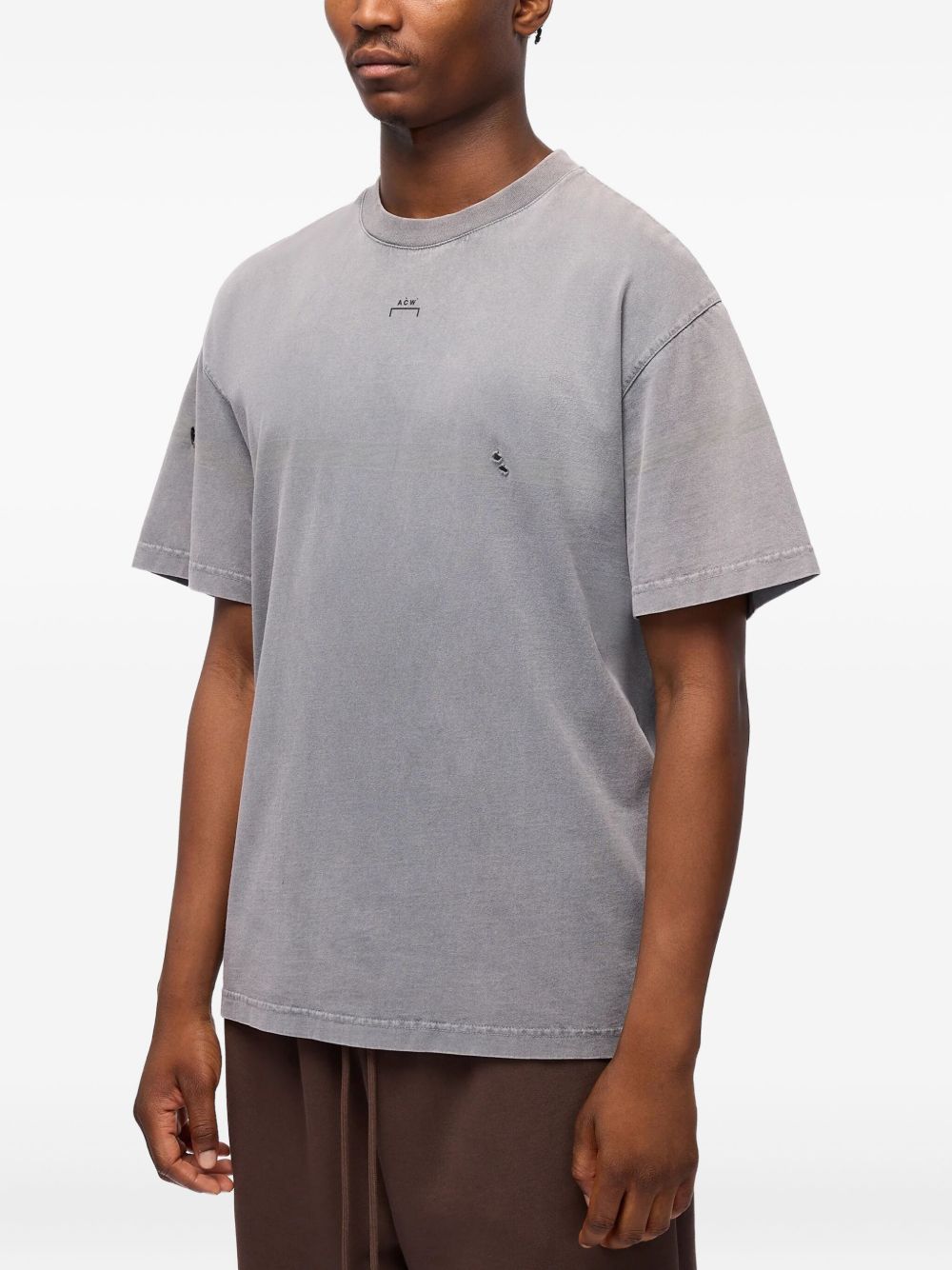 distressed cotton T-shirt