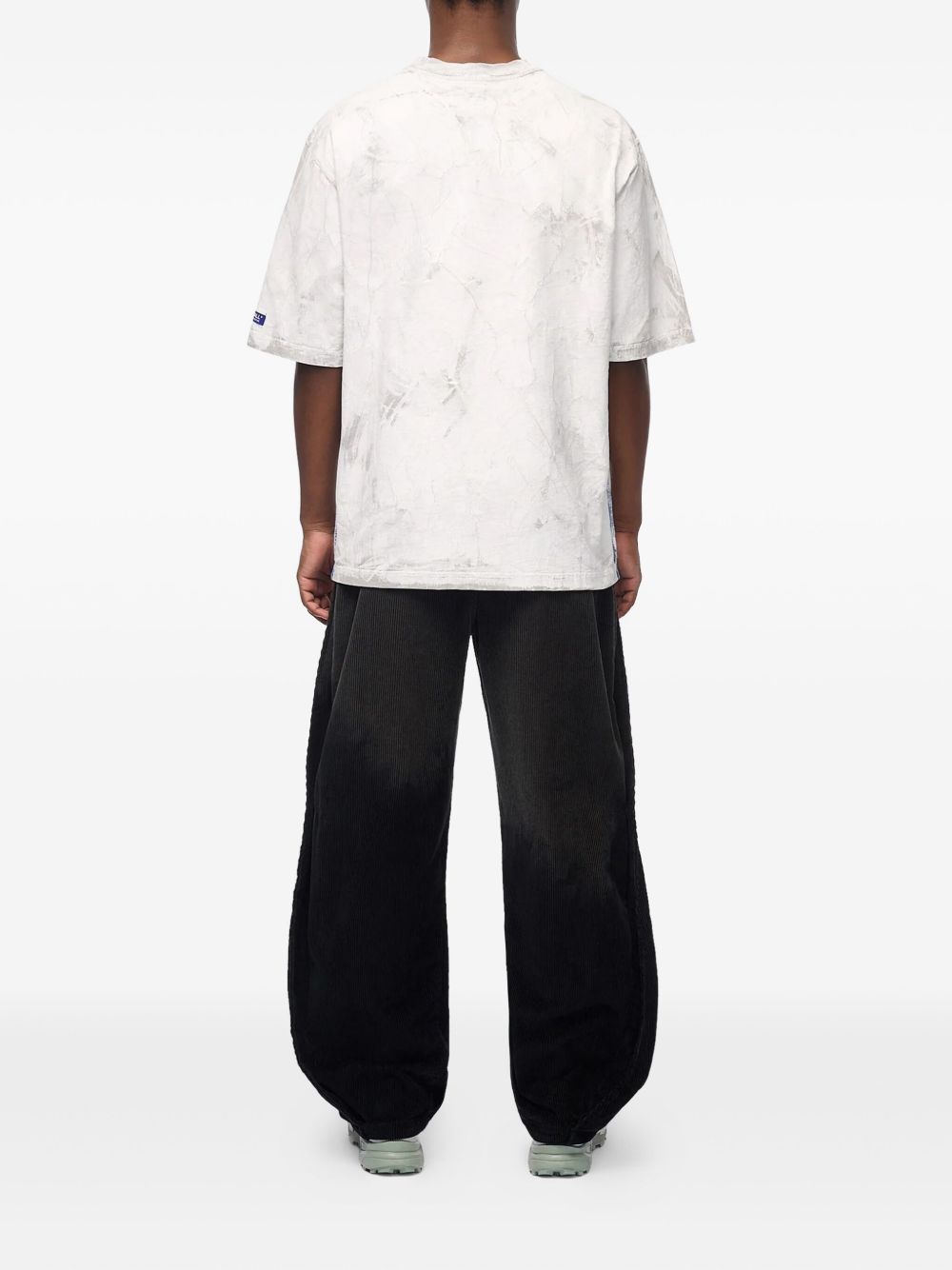 marble-effect cotton T-shirt