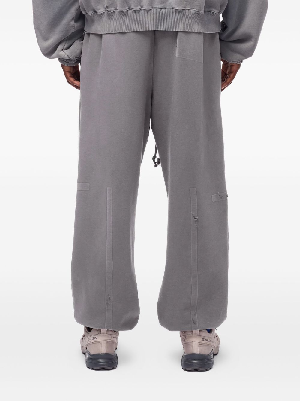 panelled drawstring track pants