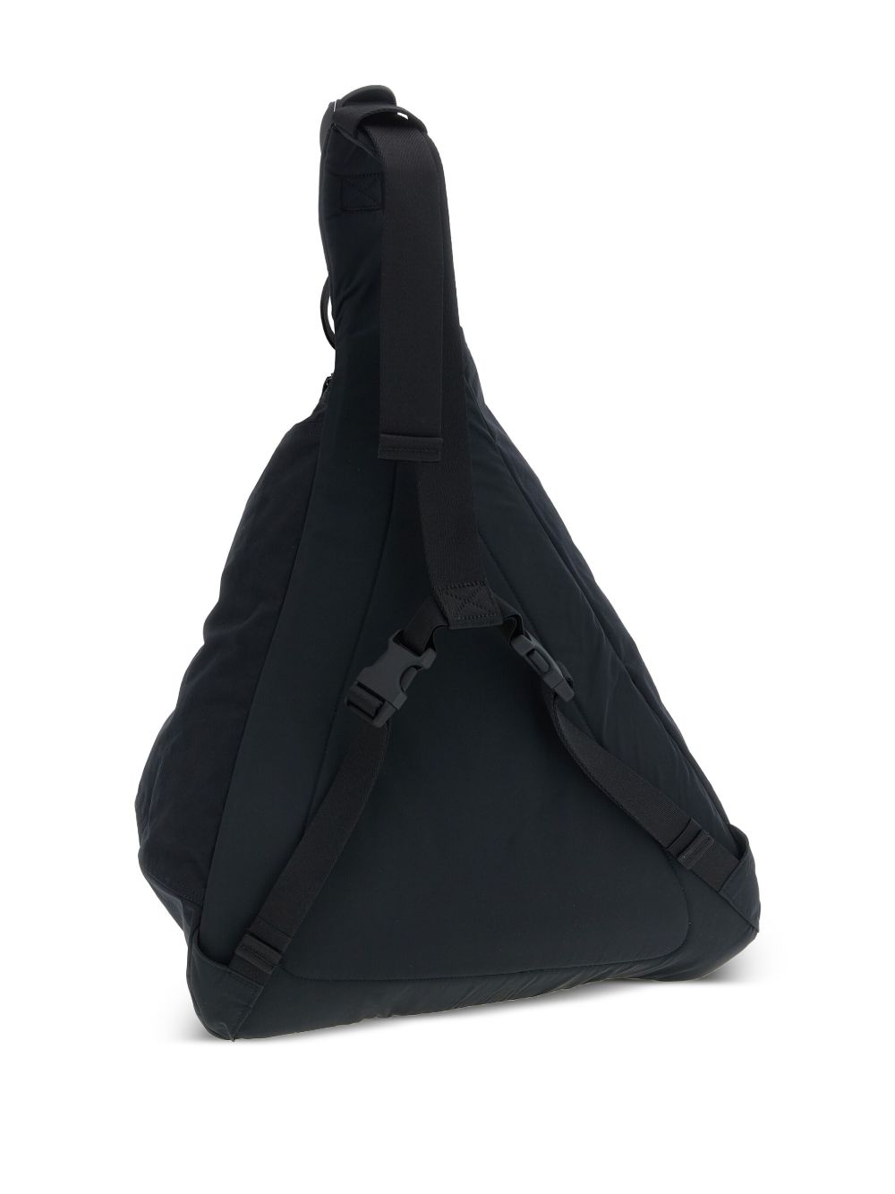 crumpled one-shoulder backpack
