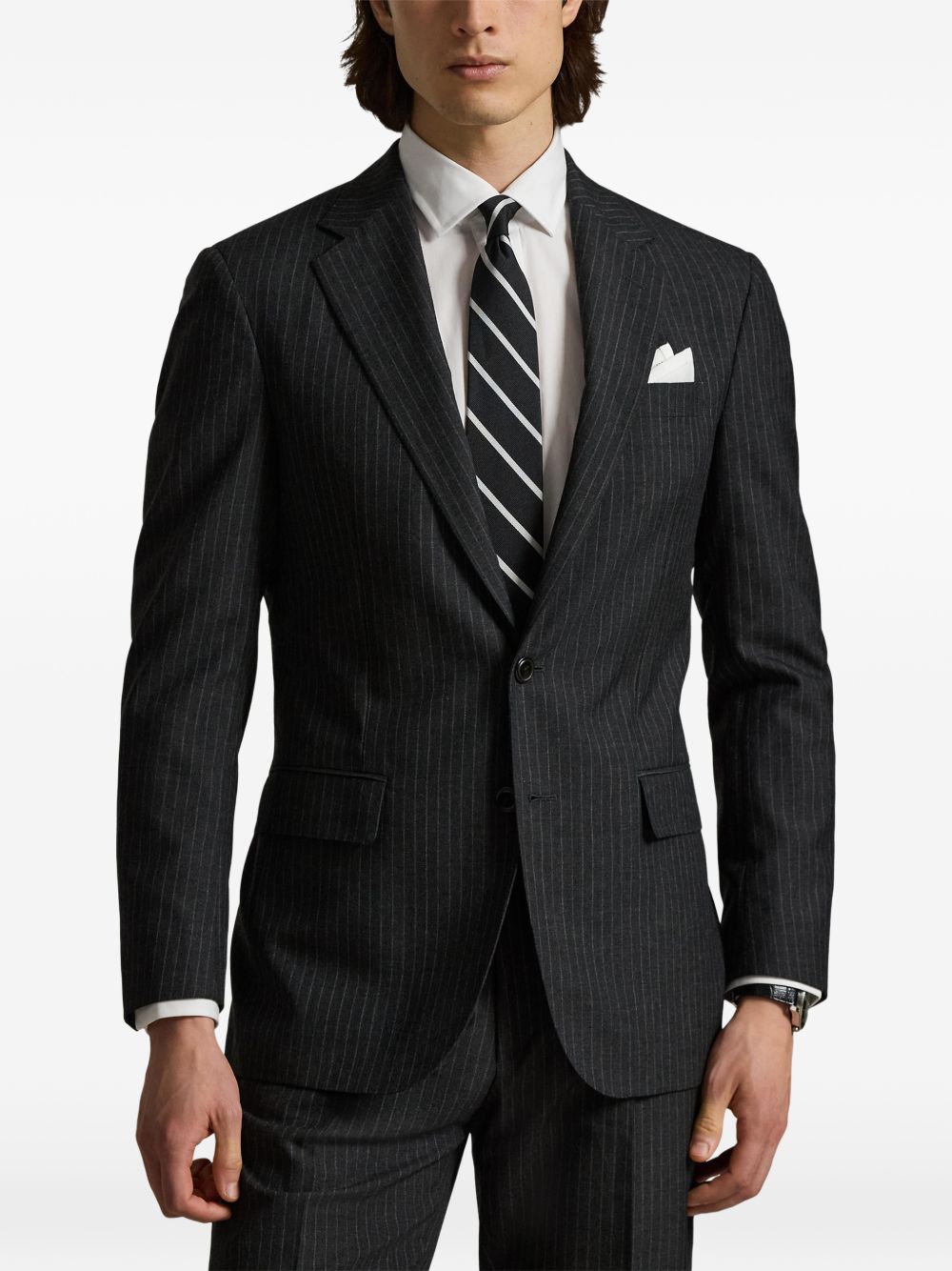 striped suit
