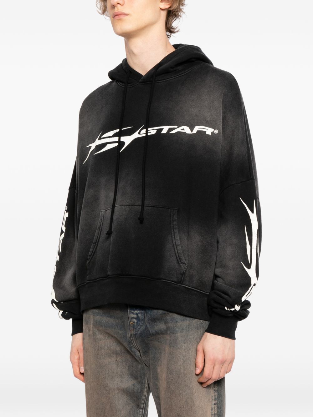Hstar graphic print hoodie