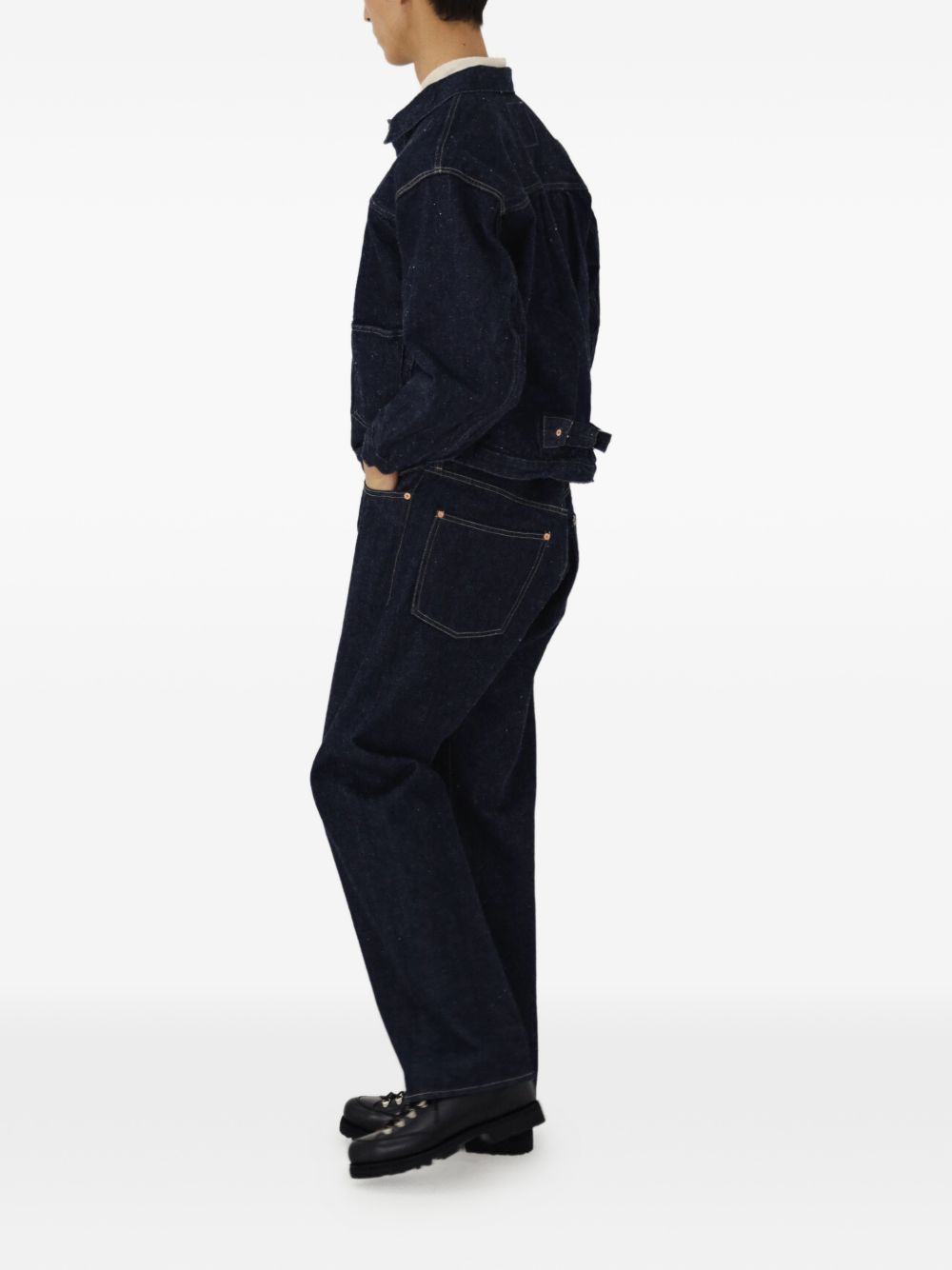 Denim Tracker 1P buttoned cotton jacket
