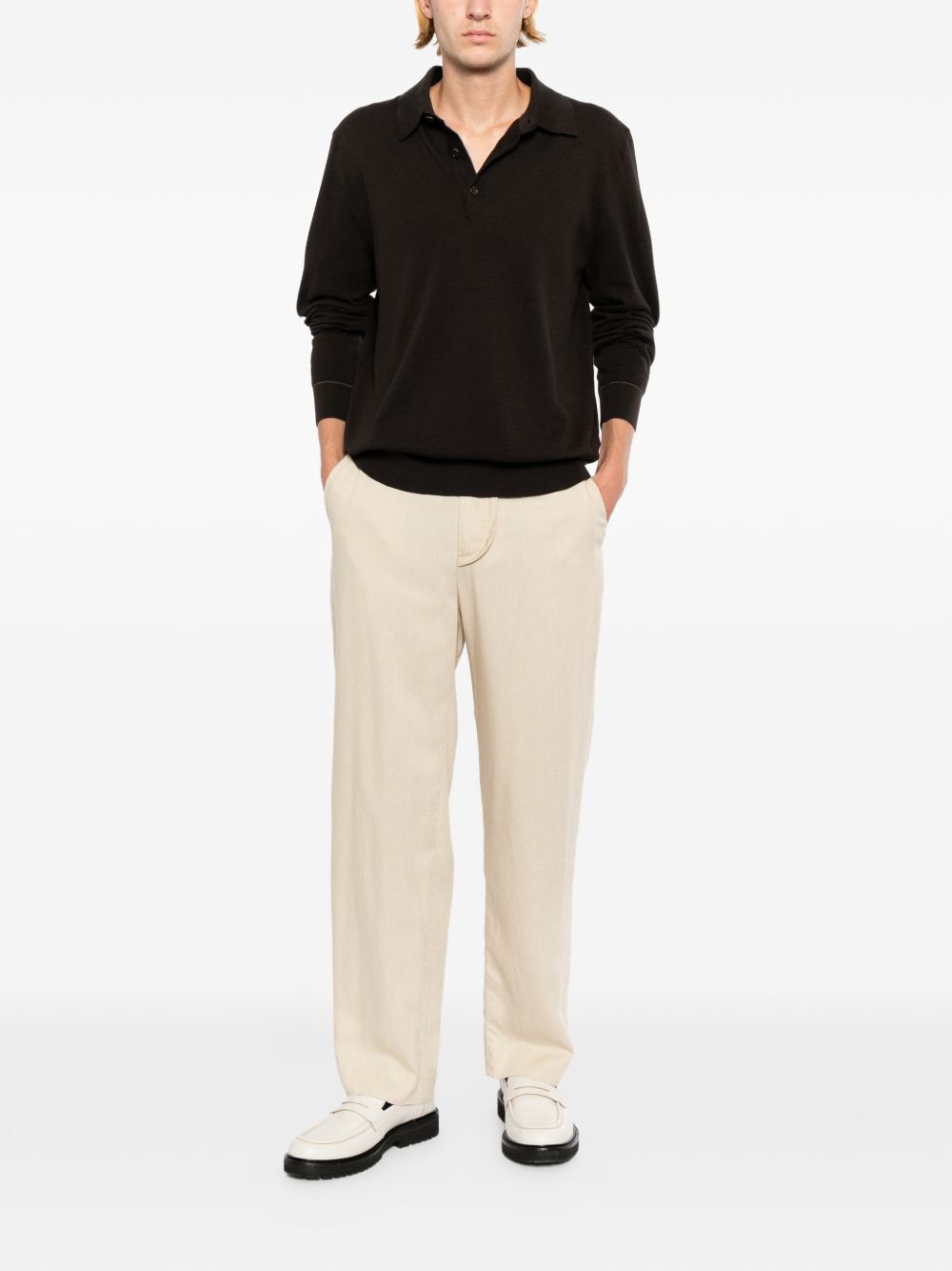 Sea Island piqué cotton polo shirt
