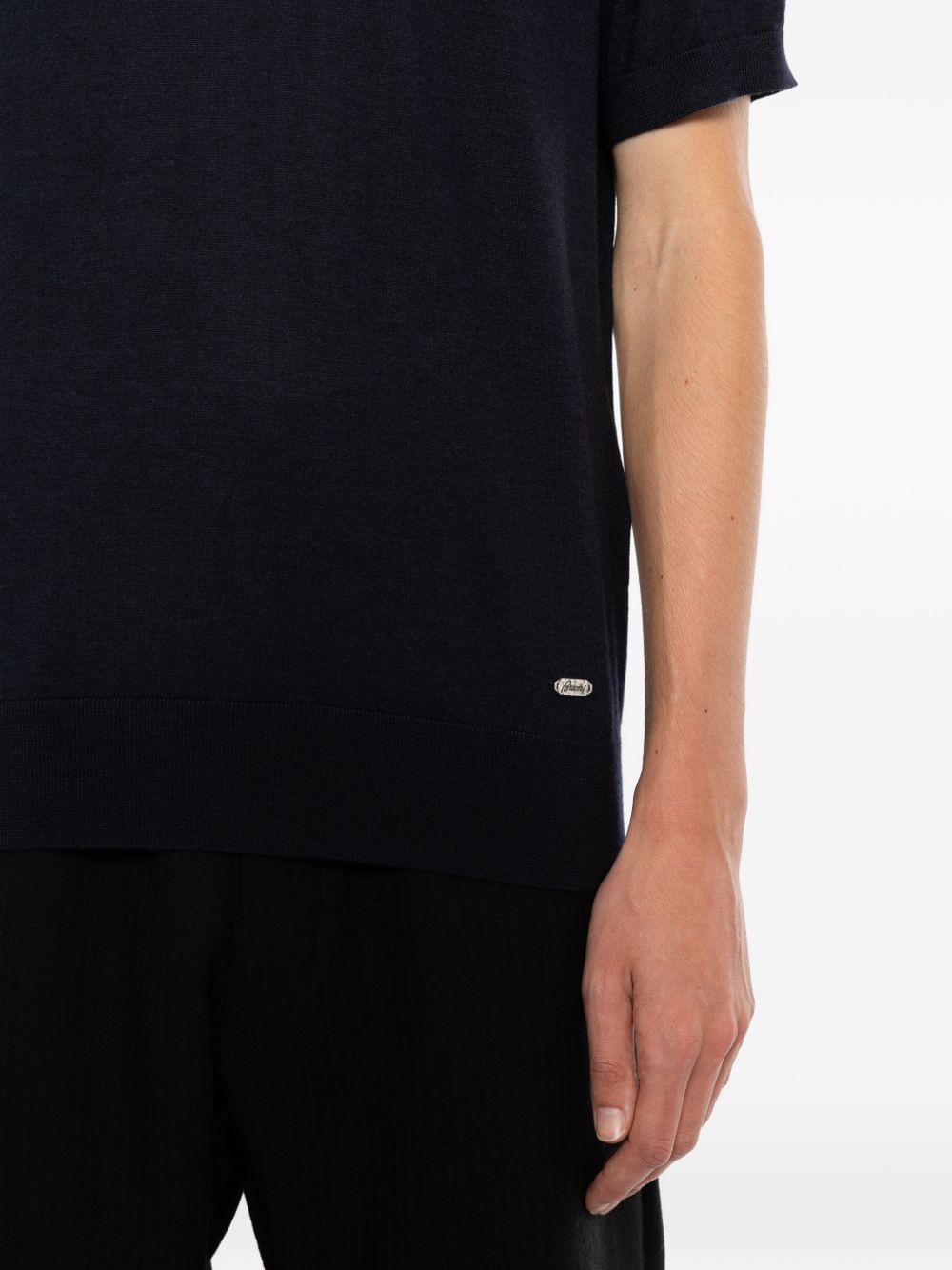 short-sleeve knitted T-shirt
