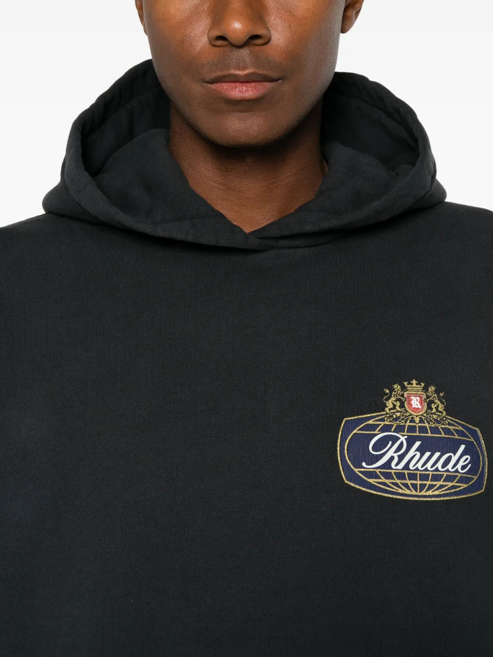 logo-print cotton hoodie