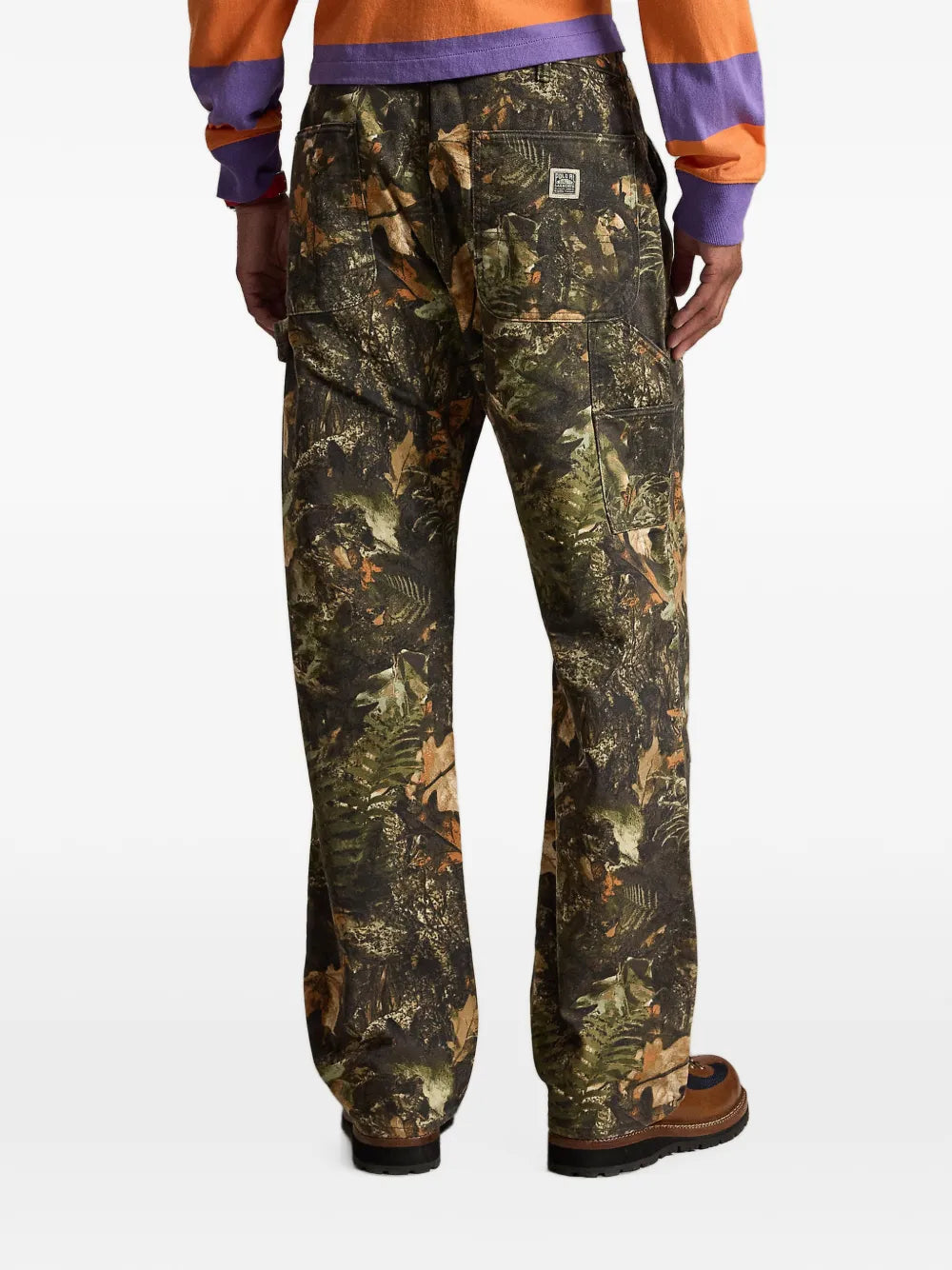 Polo Dungaree Fit forest-print trousers