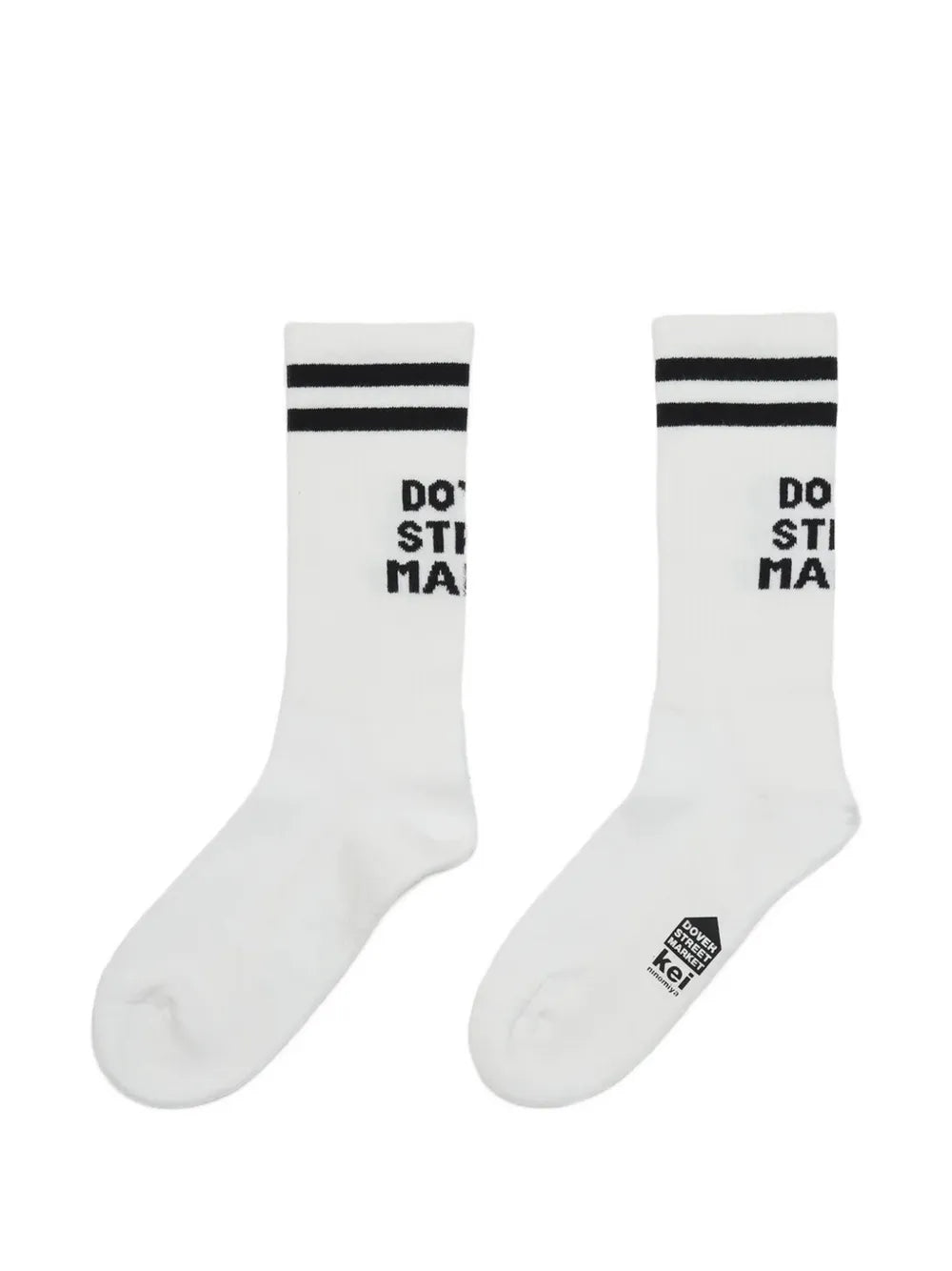 logo-intarsia striped socks