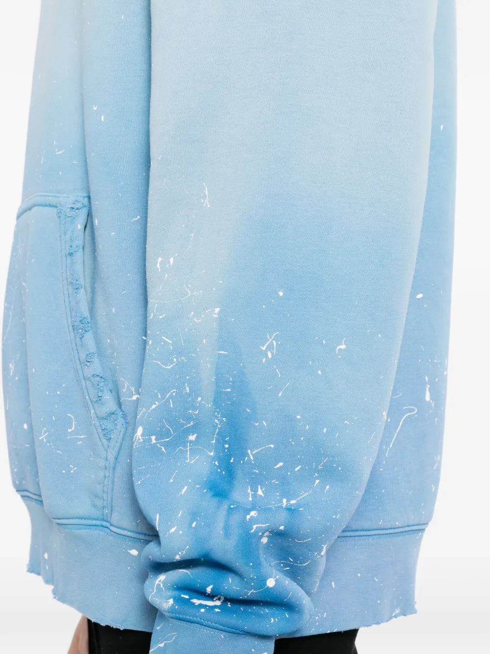 paint-splatter ombré-effect hoodie