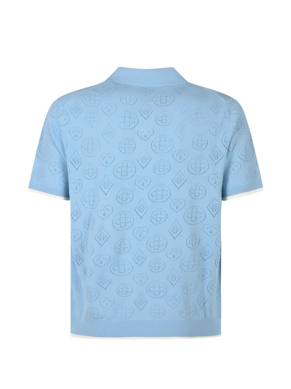 logo-patch pointelle polo shirt