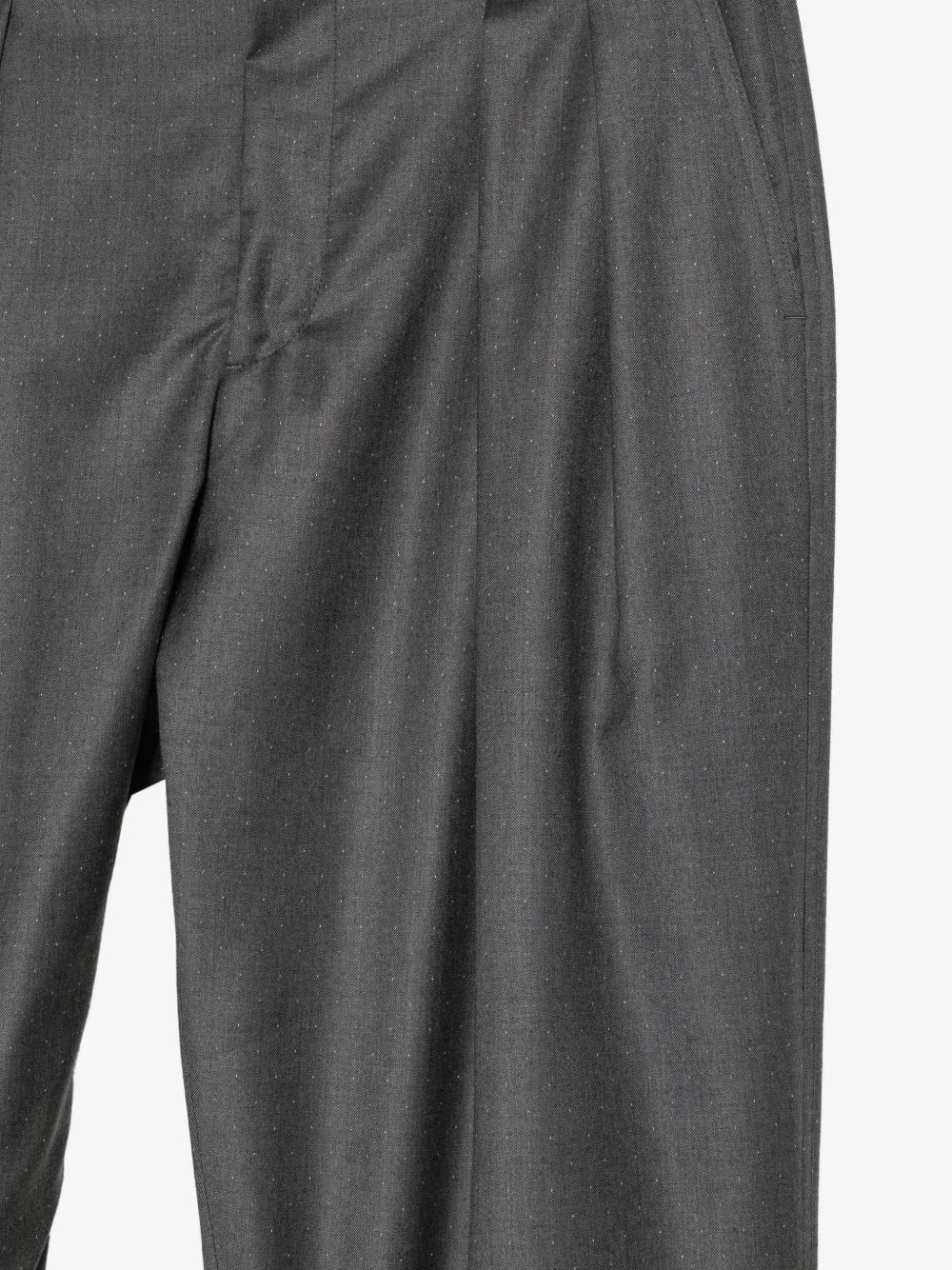 Pin-Dot Pleated Trousers