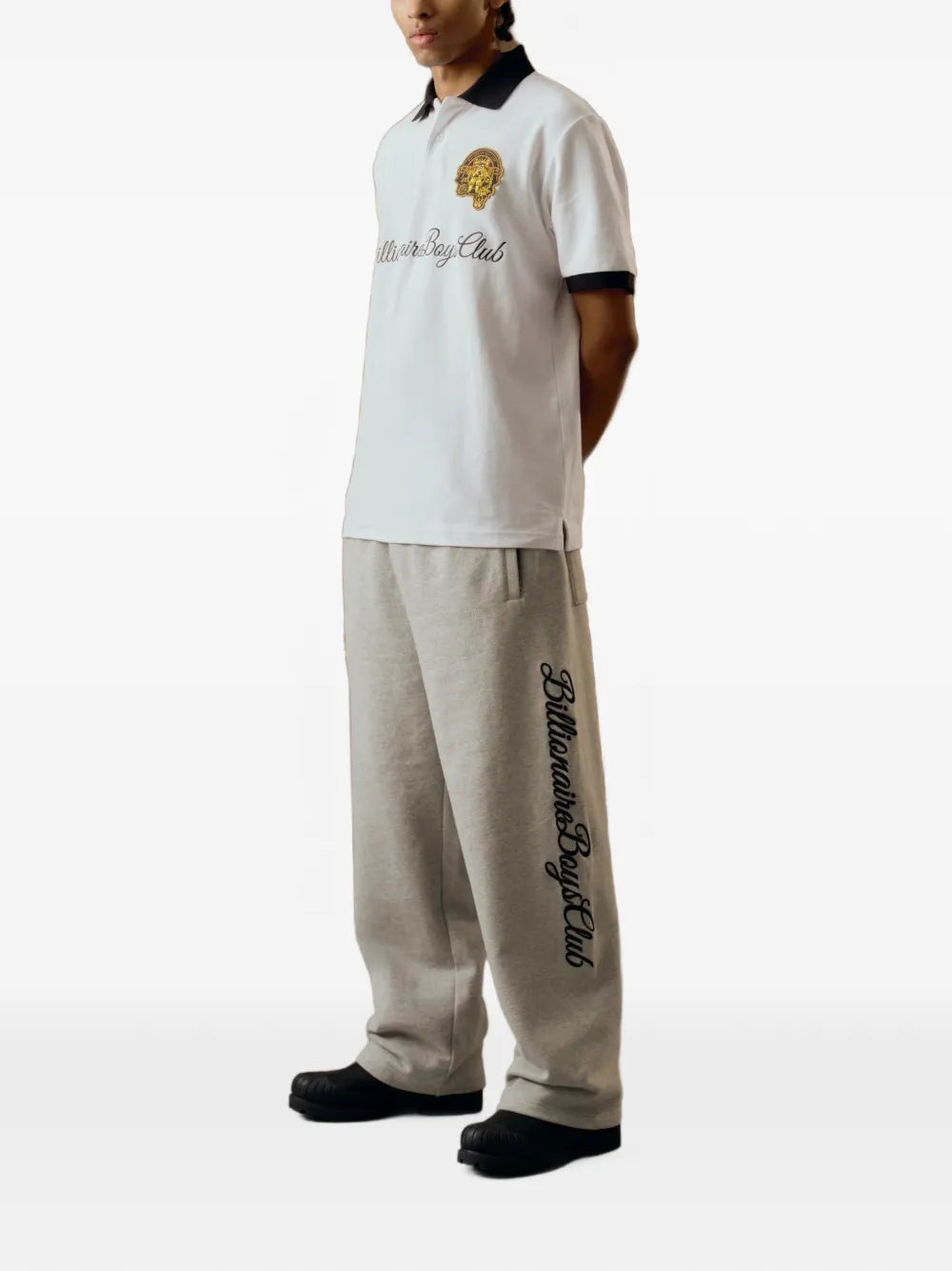 logo-print patch-detail track pants