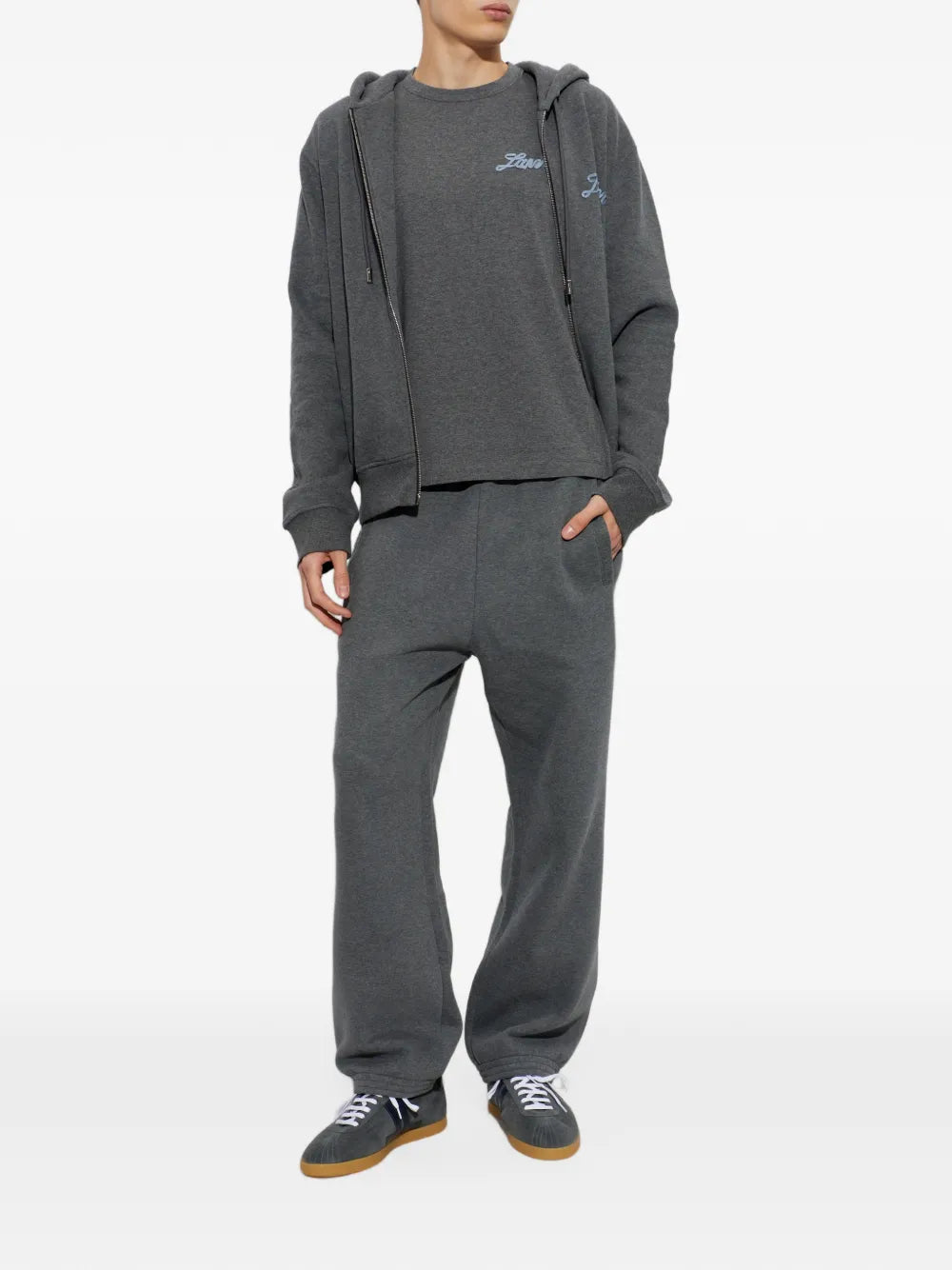 striped-pocket track pants