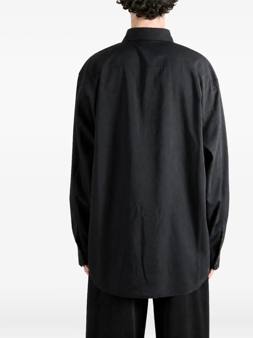 ruffled-panel shirt