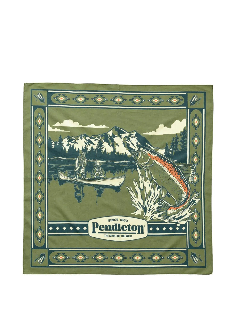 Lakeside graphic-print cotton scarf