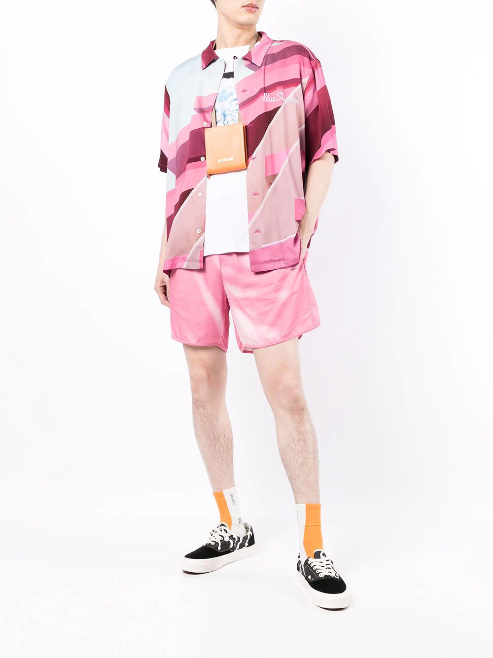 Washed-Print Elasticated Shorts