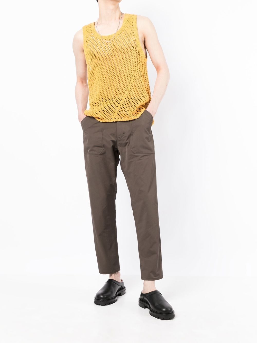 High-Rise Straight-Leg Trousers