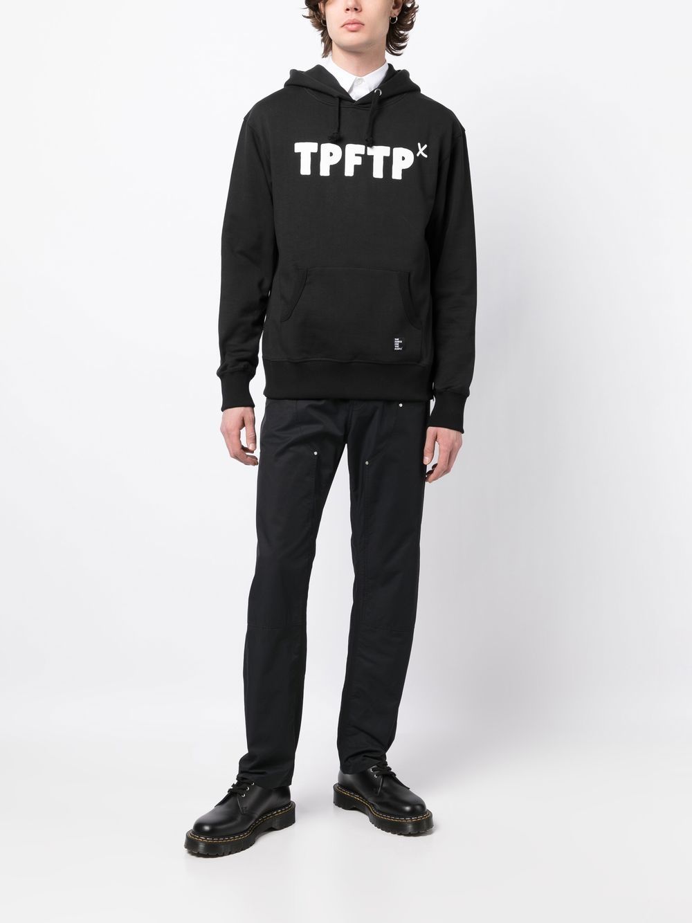 Logo Print Drawstring Hoodie