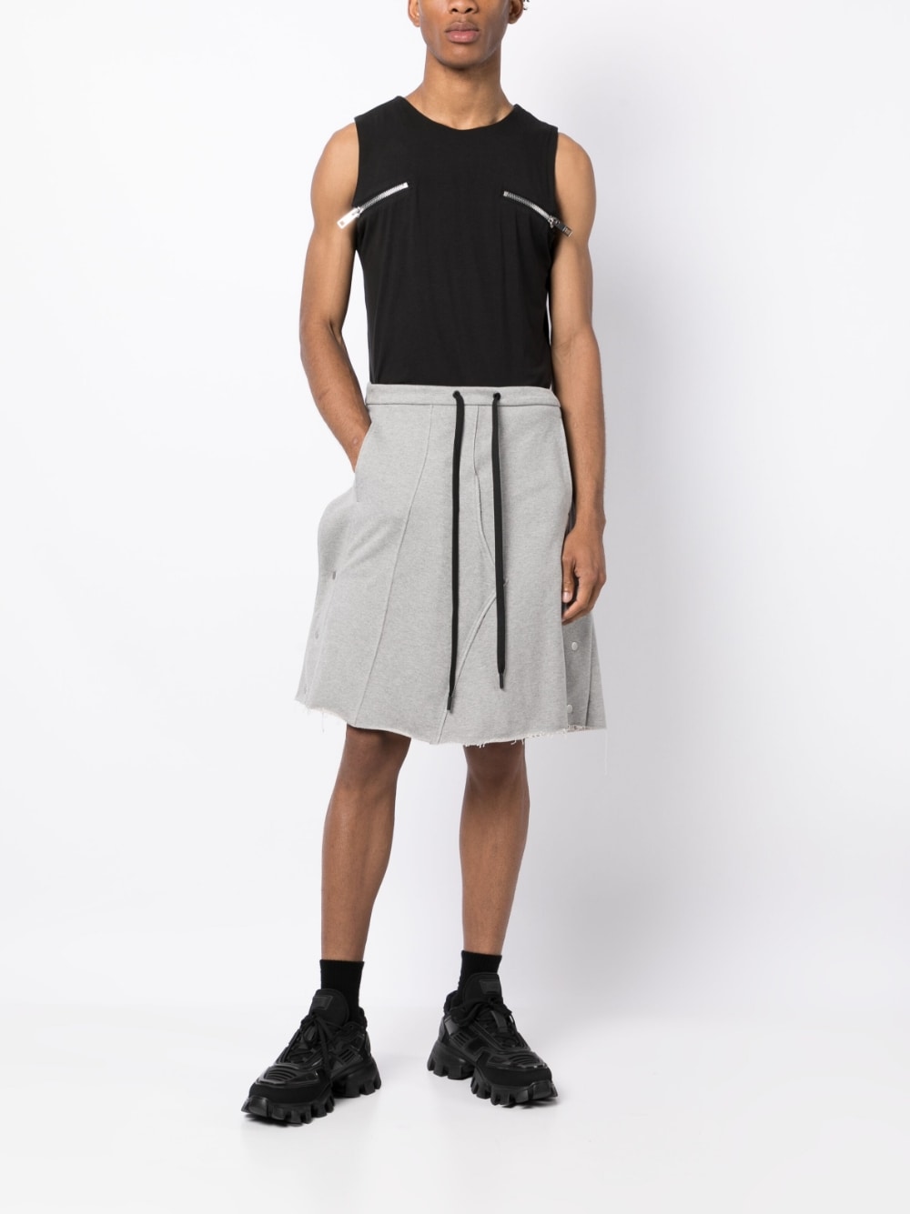 Logo-Patch Cotton Track Shorts