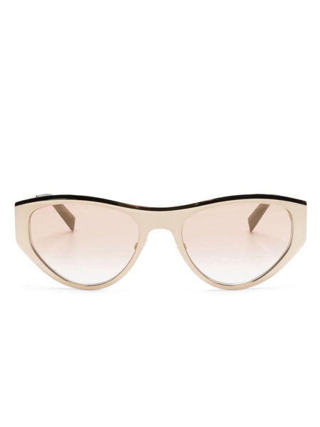 Cutout-Logo Cat-Eye Sunglasses