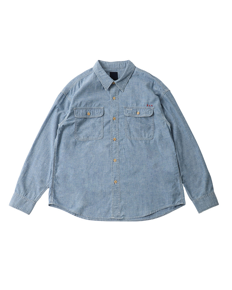 Langer Chambray L/S Light Indigo