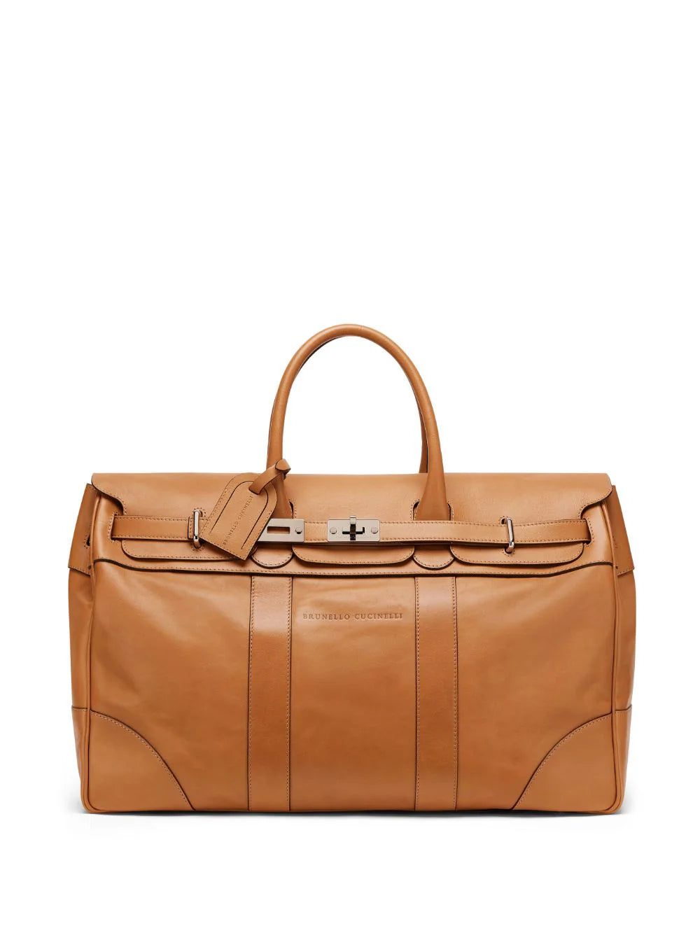 Logo-Stamp Leather Holdall